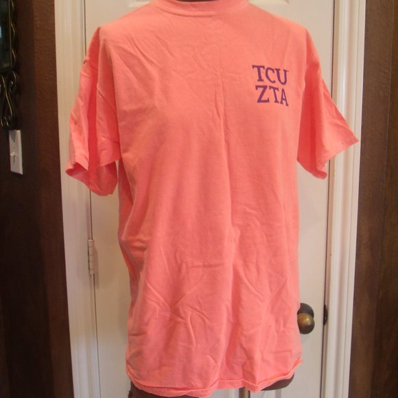 ZTA Sorority Fluo Coral Rainbow T-Shirt - Picture 8 of 9